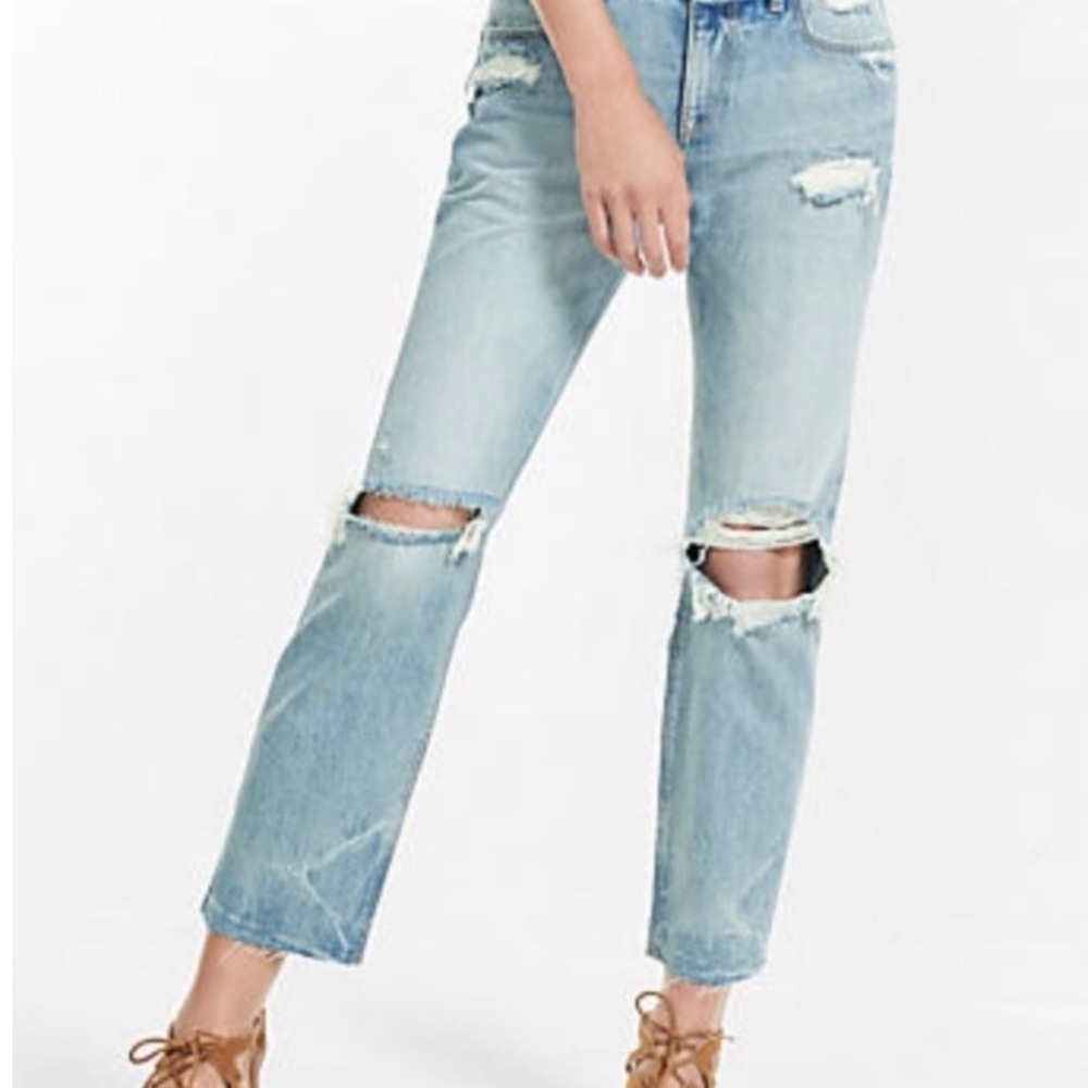 [Express] High Waisted  Ripped Original Jeans - Picture 2 of 6